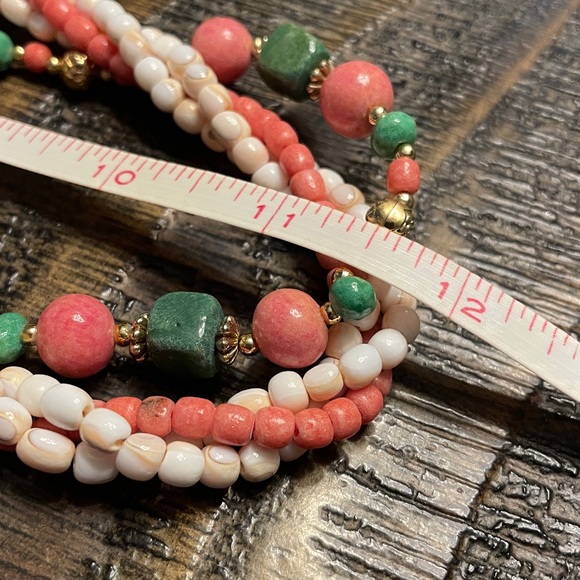 Lee Sands RARE Tulip Beaded Necklace and earring set - Picture 9 of 9